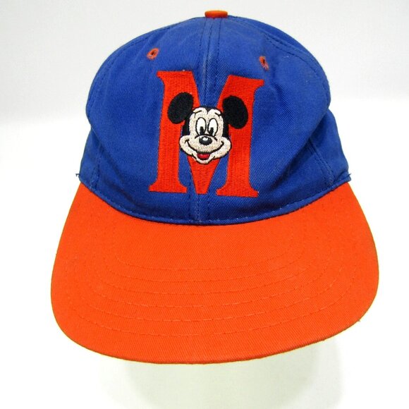 Mickey Mouse Hat M Logo Youth Kid One Size Fits All Made in USA Disney Logo - Picture 1 of 5